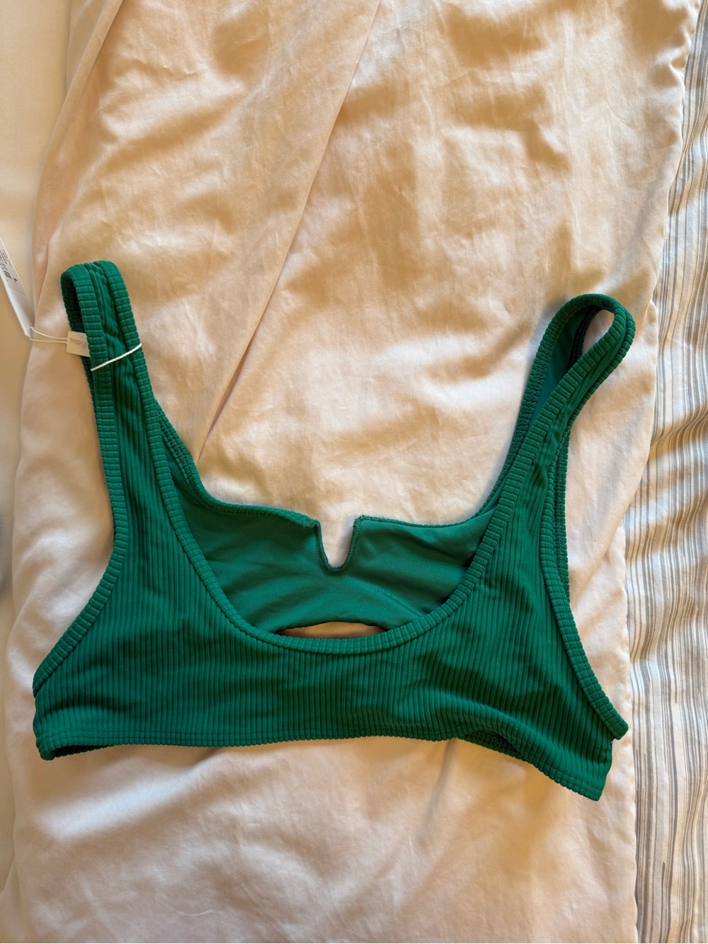 Frankie's Bikinis Emerald Ribbed Tank Top NWT - Picture 4 of 6